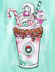 Girls Christmas Milkshake Graphic Tee