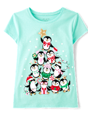 Girls Penguin Graphic Tee