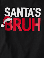 Camisetas estampadas Santa's Bruh para niño