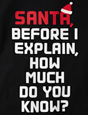 Boys Santa Explain Graphic Tee
