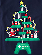Camisetas estampadas Christmas Tree Gamer para niño