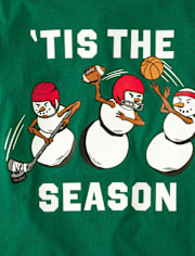 Boys Snowman Sports Graphic Tee