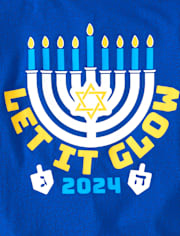 Camisetas estampadas Hannukah unisex para niños