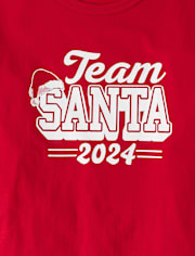 Camisetas estampadas unisex para adultos a juego Family Team Santa 2024