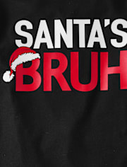 Camisetas estampadas Santa's Bruh para niño