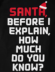 Boys Santa Explain Graphic Tee