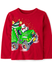 Baby And Toddler Boys Polar Bear Monster Truck Graphic Tee