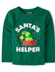 Baby And Toddler Boys Santa's Helper Graphic Tee