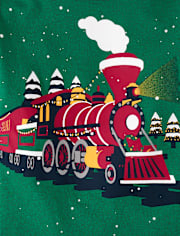 Baby And Toddler Boys Christmas Train Graphic Tee