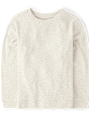 Boys Plush Rib Lightweight Sweater Top