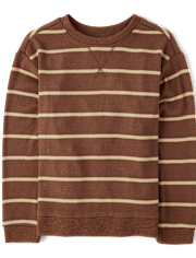 Boys Plush Rib Lightweight Sweater Top