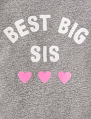 Baby And Toddler Girls Best Big Sis Graphic Tee