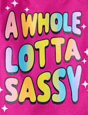 Baby And Niños pequeños Niña Whole Lotta Sassy Camisetas estampadas