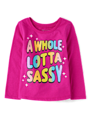 Baby And Niños pequeños Niña Whole Lotta Sassy Camisetas estampadas