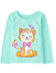 Baby And Toddler Girls Cheetah Graphic Tee