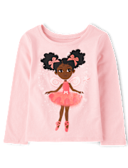 Baby And Niños pequeños Niña Bailarina Camisetas estampadas