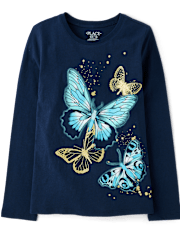 Girls Butterfly Graphic Tee