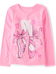 Girls Ballet Shoes Graphic Tee