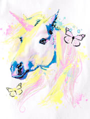 Girls Unicorn Graphic Tee