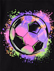 Girls Soccer Ball Graphic Tee