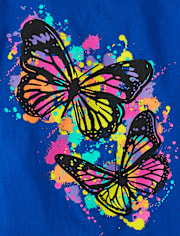 Girls Gloss Butterfly Graphic Tee