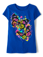 Girls Gloss Butterfly Graphic Tee