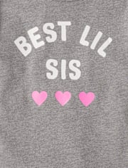 Girls Best Lil Sis Graphic Tee