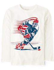 Boys Hockey Player Graphic Tee