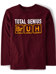 Boys Total Genius Bruh Graphic Tee