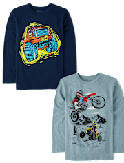 Boys Vehicle Graphic Tee 2-Pack