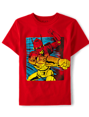 Camisetas estampadas de robots para niños