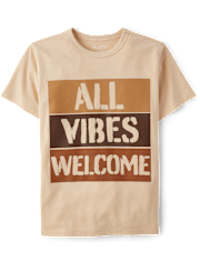 Boys All Vibes Welcome Graphic Tee