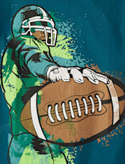 Boys Football Player Graphic Tee