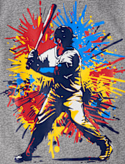 Boys Baseball Player Graphic Tee