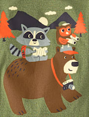 Baby And Toddler Boys Animals Camping Graphic Tee