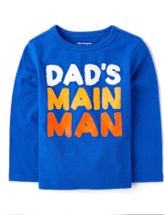 Baby And Toddler Boys Dad's Main Man Graphic Tee