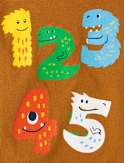 Baby And Niños pequeños Boys Dino Numbers Camisetas estampadas