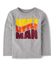 Baby And Toddler Boys Mom's Little Man Graphic Tee