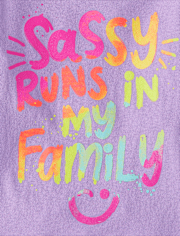 Lot de 3 t-shirts graphiques impertinents pour bébés et petites filles
