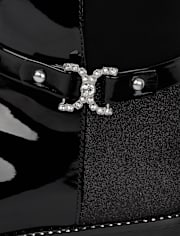 Girls Jeweled Buckle Tall Boots