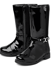 Toddler Girls Jeweled Buckle Tall Boots