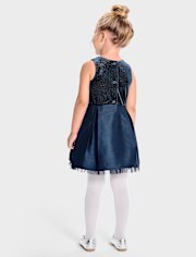 Baby And Toddler Girls Foil Dot Fit And Flare Dress