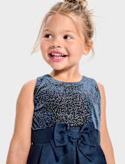 Baby And Toddler Girls Foil Dot Fit And Flare Dress