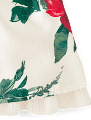 Baby And Toddler Girls Floral Velour Fit And Flare Dress