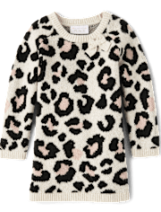 Baby And Toddler Girls Leopard Sweater Dress