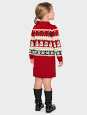 Baby And Toddler Girls Matching Family Christmas Fairisle Sweater Dress