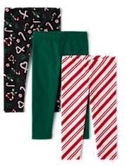 Toddler Girls Print Leggings 3-Pack
