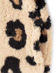 Toddler Girls Print Sherpa Zip Up Jacket