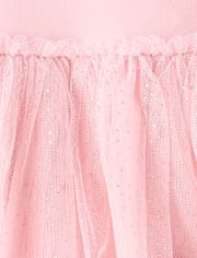 Baby And Toddler Girls Cross Back Glitter Velour Tutu Dress