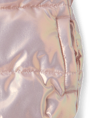 Toddler Girls High Shine Quilted Puffer Jacker